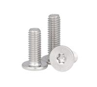 Xuro 10pcs/lot M2 .5 M3 M4 M5 M6 M8 304 Stainless Steel Torx Six-Lobe Ultra Thin Super Low Ultrathin Flat Wafer Head Bolt Screw(14mm,M6)