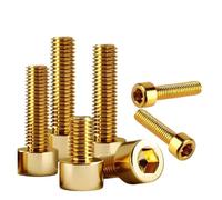 Xuro 2~50pcs DIN912 Pure Brass Hex Socket Cap Head Screws M2 M2.5 M3 M4 M5 M6 M8 M10 Allen Key Head Screw Bolt(40mm,M6 (5pcs))
