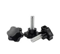Xuro 2-5pcs M3 M4 M5 M6 M8 M10 M12 *10mm To 80mm Star Plum Bakelite Hand Tighten Thumb Screw Knob Tightening Bolts(X45mm,M12 1PC)