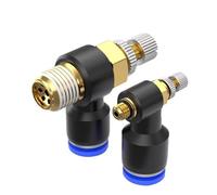 Xuro 20/50/100PCS 1/8 1/4 3/8 1/2 Air SL Speed Control Adjustable Pneumatic Fitting Controller Throttle Valve 4 6 8 10mm Hose Tube(Pink,50 PCS)