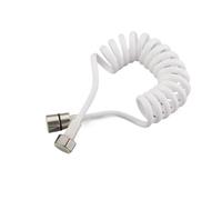 Xuro 2M/3M Spring Flexible Retractable Hose Shower for Head Toilet Bidet Water Pipe Plumbing Black White(2m White)