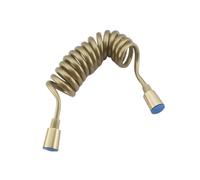 Xuro 2M/3M Spring Flexible Retractable Hose Shower for Head Toilet Bidet Water Pipe Plumbing Black White(3m Gold)