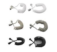 Xuro 2M/3M Spring Flexible Retractable Hose Shower for Head Toilet Bidet Water Pipe Plumbing Black White(3m Grey)