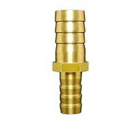 Xuro 4mm 5mm 6mm 8mm 10mm 12mm 14mm 16mm 18mm 20mm 2 Way Straight Hose Barb Brass Pipe Fitting Reducer Coupler Connector(12-6mm)