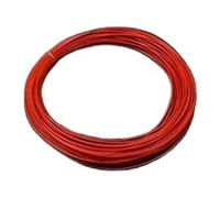 Xuro 5M 10/11/13/14/15/18/20/22/24/26/28/30 AWG Silver Plated FEP Wire High Purity OFC Copper Cable For 3D Printer DIY(Red,22AWG 0.35mm)