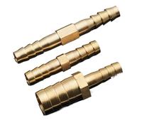 Xuro Brass Straight Hose Pipe Fitting Equal Barb 4mm 5mm 6mm 8mm 10mm 12mm 16mm 19mm 25mm Gas Copper Barbed Coupler Connector Adapter(16mm-12mm)