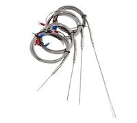 Xuro K-Type Thermocouple 1.5mm X 50mm/100mm/150mm/200mm Probe Temperature Sensors 1m/2m/3m/4m/5m Thermocouple(3M Cable,1.5mmx100mm Probe)