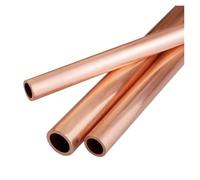 Xuro Length 500mm Red Copper Tube Hollow Round Pipe CNC Metal OD 1.5mm 2mm 3mm 4mm 6mm 7mm 8mm 9mm 10mm ID 1mm~8(OD4 x ID3.5mm 2pcs)