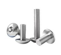 Xuro M2 .5 M3 M4 M5 M6 M8 M10 304 Stainless Steel Hex Round Pan Mushroom Head Screws Hexagon Socket Button Bolt Truss(12mm,M2.0 (100pcs))