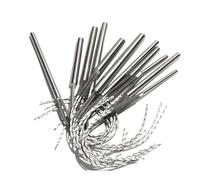 Xuro Mold Threaded Single Head Heating Tube 220V 6mm 8mm 10mm 316SUS Cartridge Heater Resistance for Packaging Industry 5pcs(220V 520W 10x128mm)