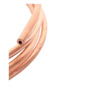 Xuro OD 2mm 3mm 4mm 6mm 8mm 9mm 10mm 12mm T2 Soft Copper Tube Coil Red Round Wire Pipe Air Conditioners Pipes(5 Meters,8x1.5mm)