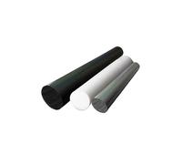 Xuro Plastic PVC Round Rod Bar White Gray Black Diameter 5/8/10/12/20/30/40/45/50/55/60/70/80/90/100mm for DIY Tools Length 100/500mm(Gray Length 500mm,Diameter 8mm)