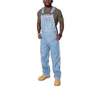 XUSAI Men's Dungarees Denim Bib Overall Fashion Relaxed Fit Rugged Jeans Overall Adjustable Work Bib Jumpsuit,Light Blue,M
