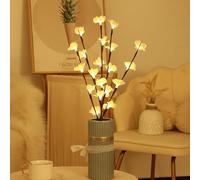 Xusdamyj 6 Pack Led Branch Light Battery Operated Lighted Branch with 120LED Warm White Lights,Ginkgo Biloba Lighted Branches Vase Filler Willow Twig Lighted Branch for Outdoor and Indoor