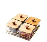 Xusdamyj Snackle Box Container Serving Tray with Lid and Handle Snack Box Charcuterie Container for Portable Snack Platters Party Entertaining Picnic