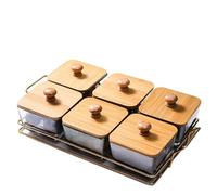 Xusdamyj Snackle Box Container Serving Tray with Lid and Handle Snack Box Charcuterie Container for Portable Snack Platters Party Entertaining Picnic