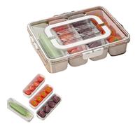 Xusdamyj Snackle Box Container Serving Tray with Lid and Handle Snack Box Charcuterie Container for Portable Snack Platters Party Entertaining Picnic