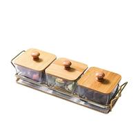 Xusdamyj Snackle Box Container Serving Tray with Lid and Handle Snack Box Charcuterie Container for Portable Snack Platters Party Entertaining Picnic