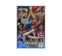 Xuseoua Arcane Poster Anime Tv Series Comics Vi Jinx Cover Music Posters for Room Aesthetic Canvas Wall Art Bedroom Decor12x18inch(30x45cm)