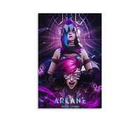 Xuseoua Arcane Poster Tv Series Anime Comics Vi Jinx Cover Music Posters for Room Aesthetic Canvas Wall Art Bedroom Decor12x18inch(30x45cm)
