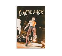 Xuseoua Travis Poster Scott Rapper Vintage Cactus Jack Music Live Cover Music Posters for Room Aesthetic Canvas Wall Art Bedroom Decor12x18inch(30x45cm)