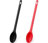 Xushengsheng 2 x Silicone Long Spoon 12 Inch Kitchen Cooking Spoon Nonstick Heat Resistant Rubber Mixing Stirring For Cooking Baking (Non-Stick Rubber Mixing Spoon