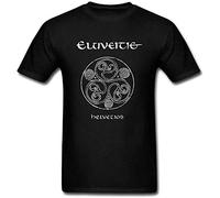 xushi Men's Eluveitie Helvetios Logo T Shirt Black XL