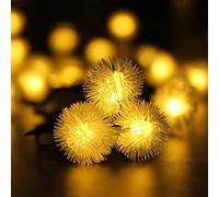 Xushiwanju Warm and comfortable light Dandelion String Lights Solar LED Lights Outdoor Fairy Lights Christmas Garden Decoration Christmas Lights Create a fairy tale romance
