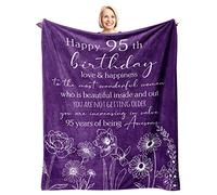 Xutapy 95th Birthday Gifts for Women, 95th Birthday Decorations Blanket 60’’x50’’, 95 Year Old Present Ideas, Happy 1930 Birthday Gifts for Mom/Wife/Grandma/Friends, Turning 95 Gift Throw Blanket