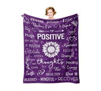 Xutapy Get Well Soon Gifts for Women, Inspirational/Feel Better/Thinking of You/Encouragement/Surgery Recovery/Cancer Care Gifts for Women, Hug Healing Blanket Purple 60’’X50’’
