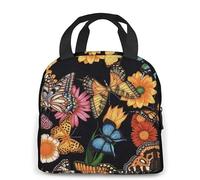 XUTCEKOUYR Flowers Pattern Lunch Bag Women Girls Insulated Lunchbox Portable Box Organizer Cooler Bags(16)