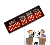 XUTNZA 2.3" Debate Competition Reminder, 999 Days Digital Countdown Timer with Remote Control, Alarm Function and 6-level Brightness Adjustment, 12/24Hour Format, Alarm Setting,for Hotel