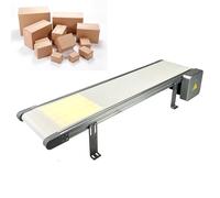 XUTNZA LED Conveyor Cargo Lane, 170 * 300mm Food Conveyor with Inspection Lamp, Stepless Speed Regulation and Load Capacity 220 Lbs, All-aluminum Body, Physical Experiment Model