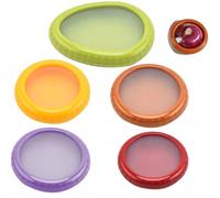 xutong 5 Pieces Reusable Silicone Fruit Storage Box Fruit Vegetable Vegetable Shape for Avocados, Onions, Apples, Tomatoes and Lemons, Fruit Preserver