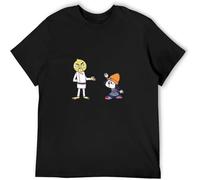 XUTSE Men's Summer T-Shirt Parappa The Rapper Kanji Cool and Breathable Black XL