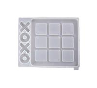 XUTU Toe Game Board Resin Mould, X O Silicone Molds Set, Epoxy Resin DIY Art Craft Mold Game Art Crafts Tools
