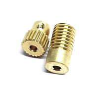 Xuulan-Bevel Gears 0.3 Module Worm Gear Set 25T 35T 45T 55T 70T 80 Teeth Spur Gear Pinion 1:20 1:30 1:40 1:50 1:60 Worm Gear (Size : 3MM Worm, Color : 30 Teeth+3mm worm rod)