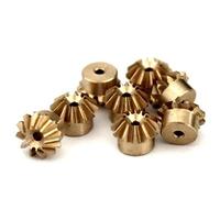 Xuulan-Bevel Gears 8pcs 0.4M 12T Bevel Gear 1mm Bore Bevel Pinion Gear 0.4 Module 12 Teeth Brass Spiral Gear 90 Degree Transmission Diy Gear