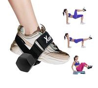 Xuuza 2 Pack Weight Tibialis Trainer, Dumbbell Tib Bar Ankle Leg Extension Strap For Strengthening Hips, Legs, Knees And Calf, No Slipping, Adjustable, Strength Training For Women Men (Black)