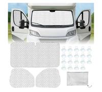 Car Window Shades For Fiat For Ducato For Citroen For Relay 2006-2022 Car Windshield Sunshade Cover Internal Thermal Blinds Kit Car Lifting Window Sunshade SunShade