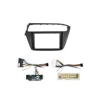 XUVODG Navigation Frame Dash Radio Bezel 9'' Car Radio Fascia Android MP5 Player Panel Casing Frame 2 Din Stereo Dash Cover Trim For HYUNDAI For I20 2014 2015 2016 2017 2018 2019(Frame E Cable 2PCS)