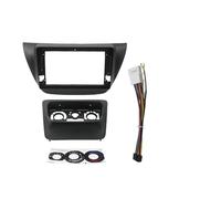 XUVODG Navigation Frame Dash Radio Bezel 9" Car Radio Fascias Android MP5 Stereo Player 2 Din Head Unit Panel Dash Frame Installation For MITSUBISHI For Lancer IX 2005-2008(Black SET)