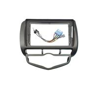 XUVODG Navigation Frame Dash Radio Bezel 9 Inch Car Radio Android Panel Multimedia CD MP5 Video Audio Stereo Frame Wiring Harness For Fit For Jazz For City 2002-2008(LHD Frame cable B)