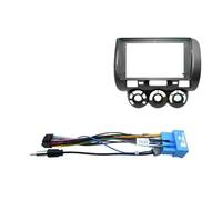 XUVODG Navigation Frame Dash Radio Bezel For Fit For City For Jazz 2001-2008 Car Android Radio Stereo Player Frame Fascia 14 GD Panel Power Cable Harness Canbus(Frame Harness)