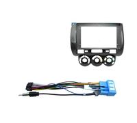 XUVODG Navigation Frame Dash Radio Bezel For Fit For City For Jazz 2001-2008 Car Android Radio Stereo Player Frame Fascia 14 GD Panel Power Cable Harness Canbus(Frame Harness1)