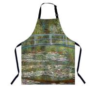 Xuwenz Apron for Women Men 002, Monet Footbridge, 31 X 27 Inch