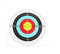 XUWEWI 12pcs 80 * 80/60 * 60/40 * 40cm Archery Target Paper Bow Hunting Kit Standard Full Ring Single Spot For Shooting Training(12pcs 80X80cm full)