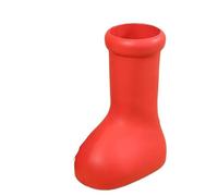 XUWEWI Adult Rain Boots Rain Boots Thick Bottom Big Round Head Flat One-step Cartoon(Red,41)