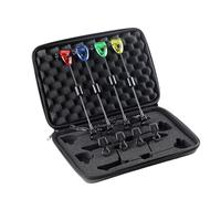 XUWEWI Fishing Swingers 4pcs Fishing Swingers Set Illuminated Bite Indicator Tackle In Zipped Case Outdoor Swing Signal Receiver