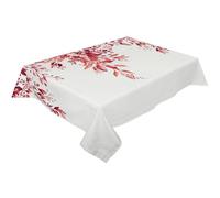 XUWEWI Watercolor Green Leaves Waterproof Tablecloth Wedding Party Rectangular Holiday Decor Table Cover For Weddings And Parties(Red,153x259cm Tablecloth)